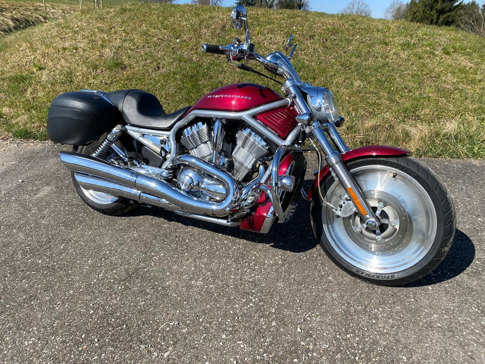 Harley-Davidson Chopper: Harley-Davidson V-Rod A Motorrad rot / grau – Gebraucht aus Zuckenriet von Res. 2