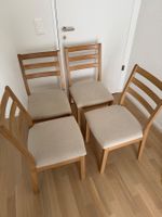 4× IKEA TONSTAD Stühle – Eichenoptik / Hellbeige