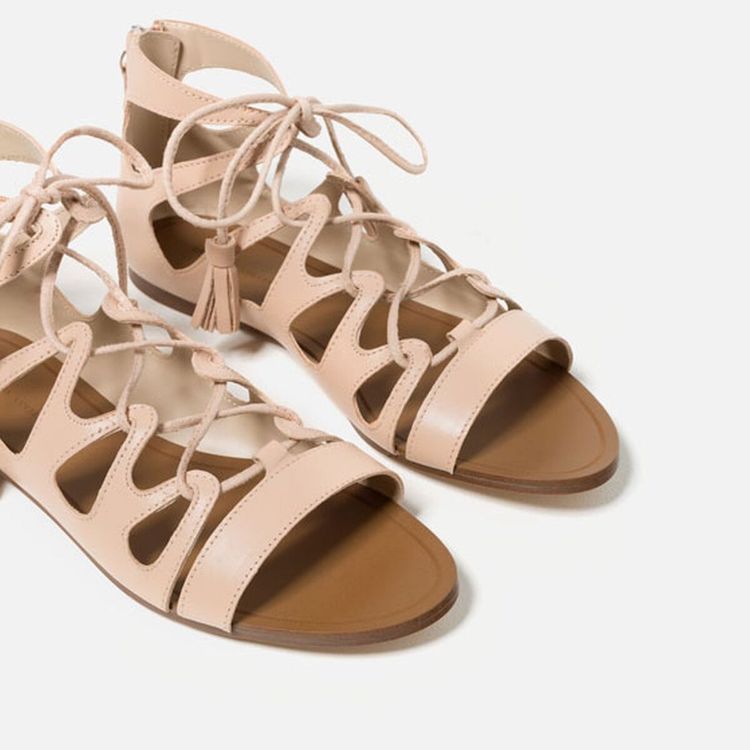ZARA sandales en cuir a lacets 36 Kaufen auf Ricardo