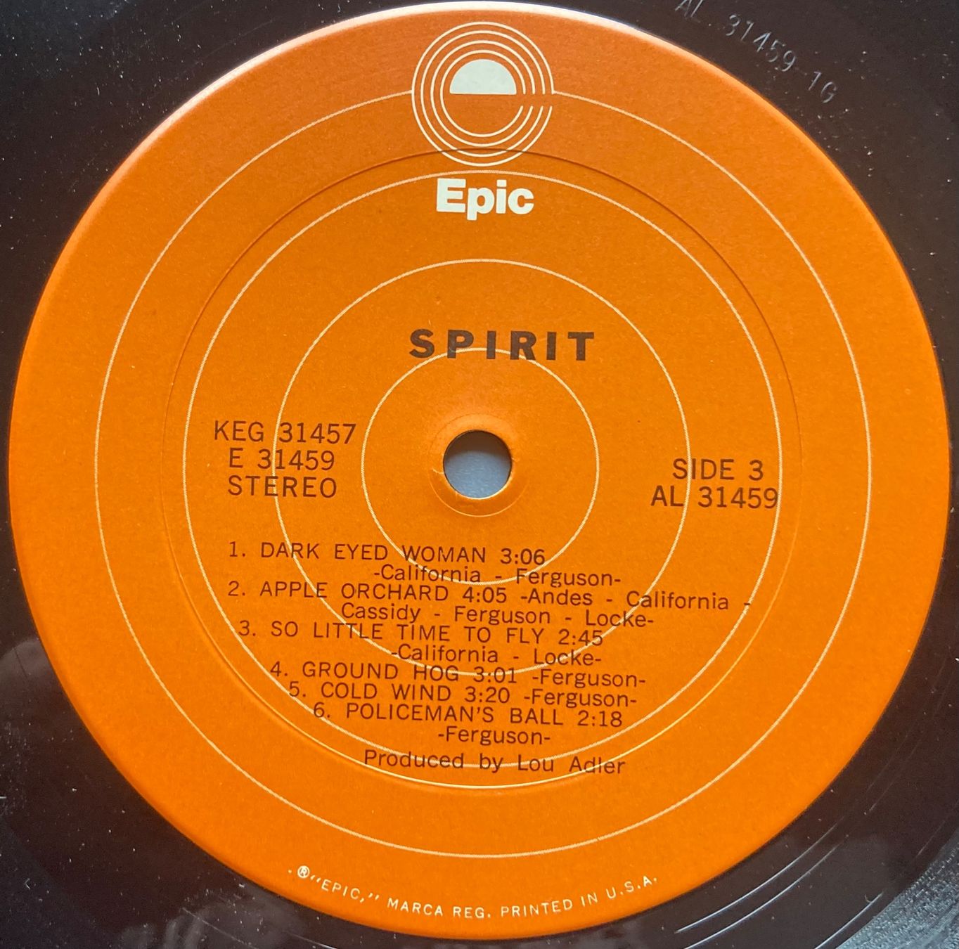 Dischi in vinile: SPIRIT - SPIRIT – Usato da Poliez-Pittet venduto da Newtown-Records 3