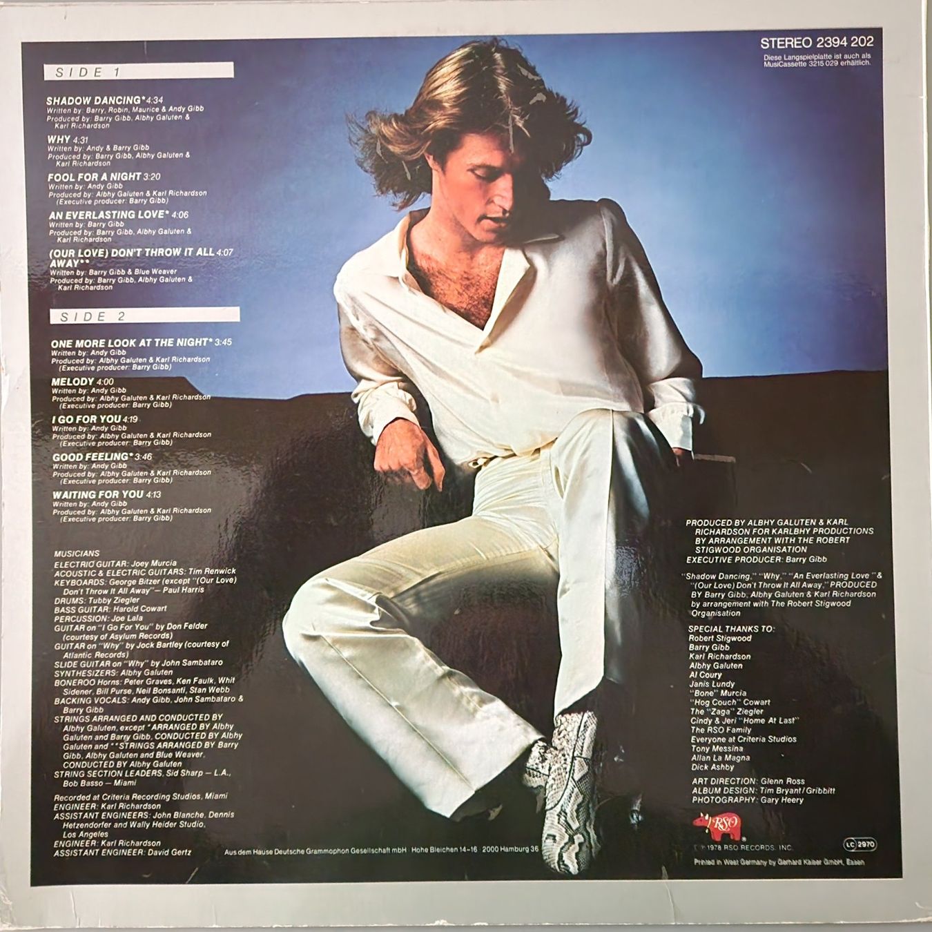 Dischi in vinile: Andy Gibb LP – Shadow Dancing – Usato da Root venduto da atelier22 1