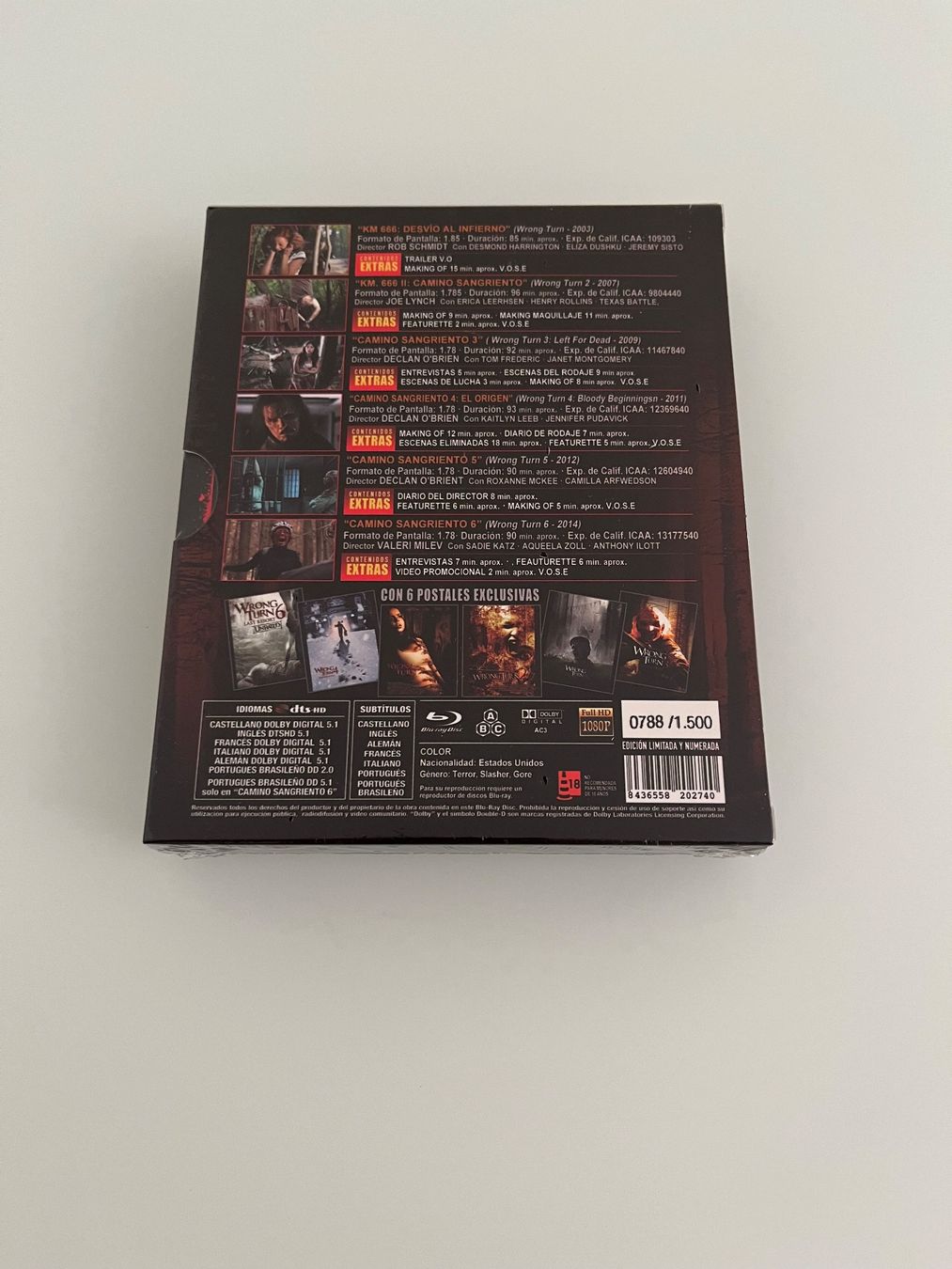 Alle DVDs: Wrong Turn Saga  (6 Blu-ray + Card) – Neu und originalverpackt aus Stabio von rao_x6pt 1