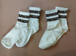 10x Paar Leopardensocken - paires de chaussette Leopard