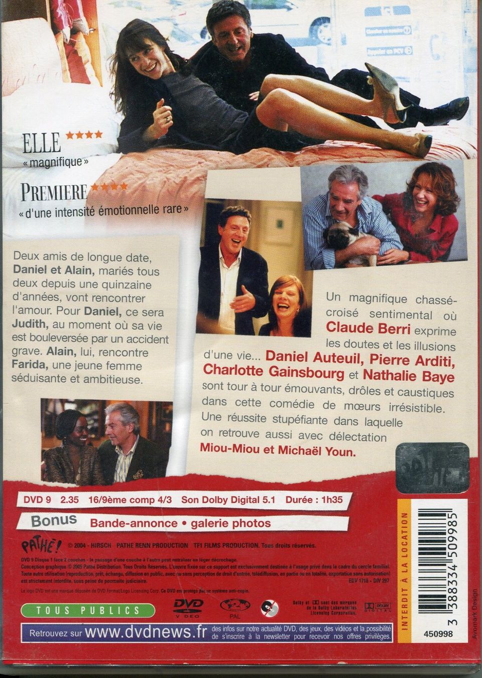 Tutti i DVDs: L'UN RESTE  L'AUTRE PART  -  DVD – Usato da Les Avants venduto da soyouz63 1
