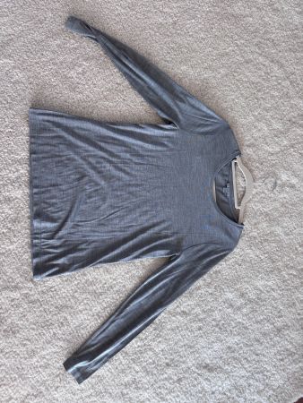 COS Shirt Reine Seide Grau meliert M wNEU