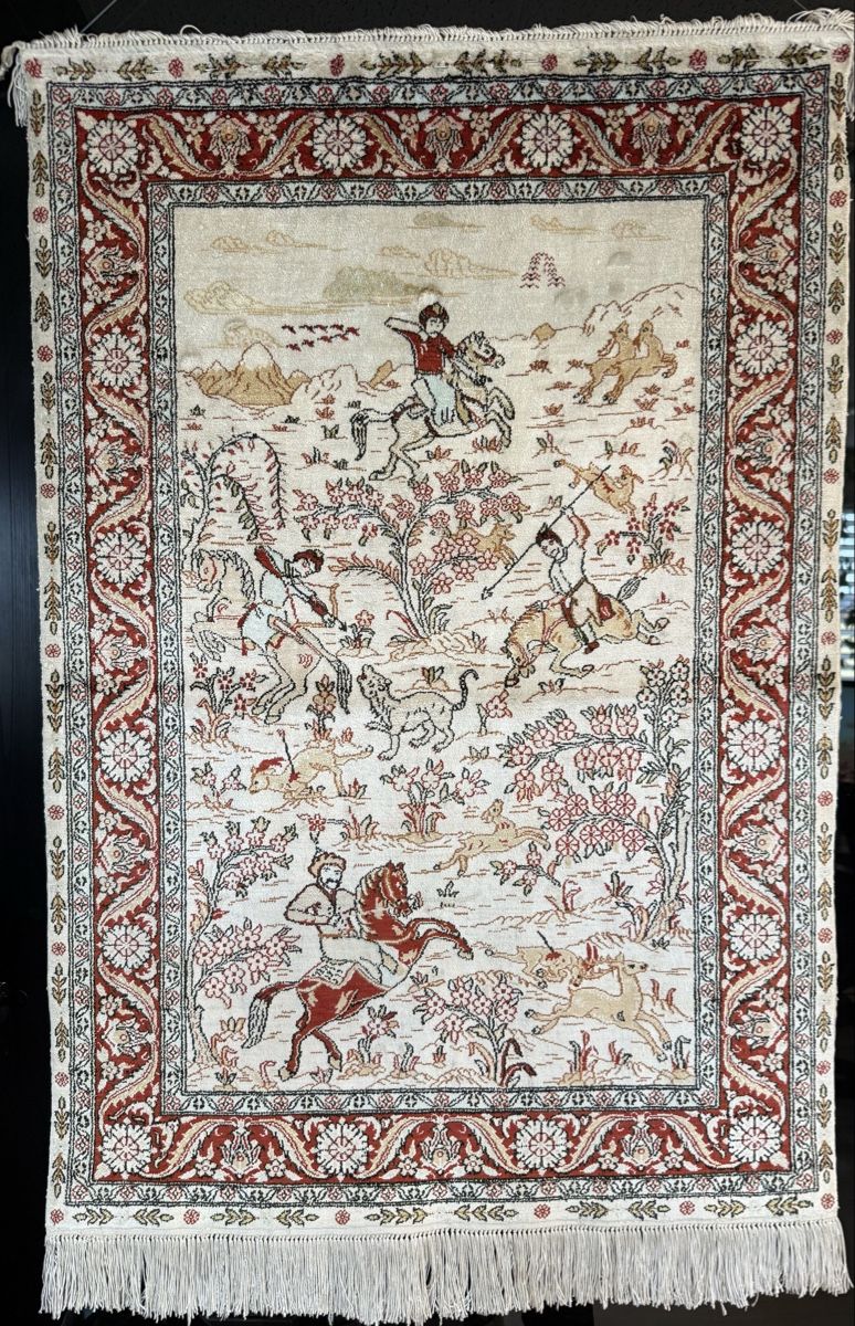 Tappeti: Seide Teppich Wandteppich 94x64.cm – Usato da Büron venduto da Filadefia-888 2