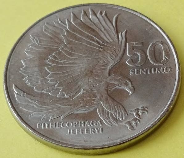 Alle Münzen: 50 SENTIMO - Affenadler - Philippinen 1985 – Gebraucht aus Walenstadt von Numis68