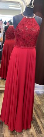 Abendkleid rot Spitze Grösse 36 NEU