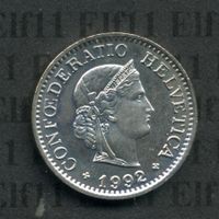 CHF___0.10 1992 stgl * nigelnagelneu! 10 Rappen