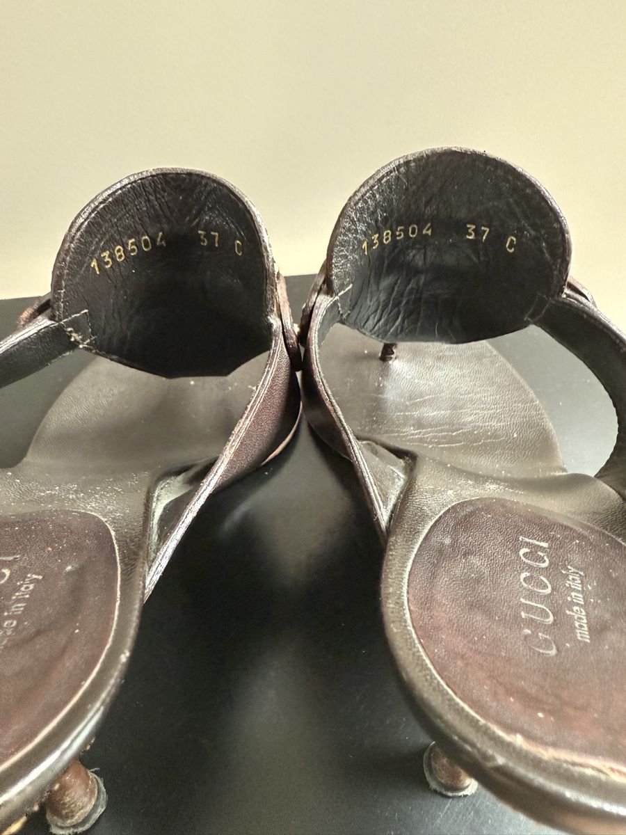 Gucci Scarpe da donna: Gucci Zehentrenner Sandalen, Gr. 37 Echte Pythonleder – Usato da Stettlen venduto da Beauty-19 3