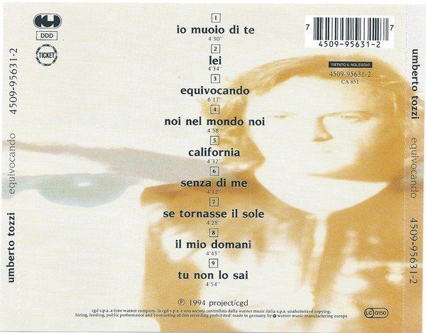 CD: Umberto Tozzi - Equivocando – Usato da Bionnens venduto da Meg011 1
