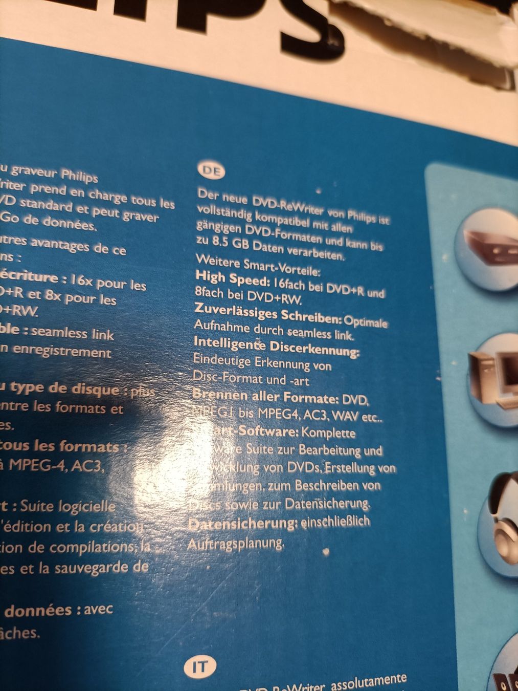 Philips Lettore multimediale & Streamer: Philips SPD3000CC DVD Brenner - Gebraucht – Usato da Schöftland venduto da Snacketti7 2