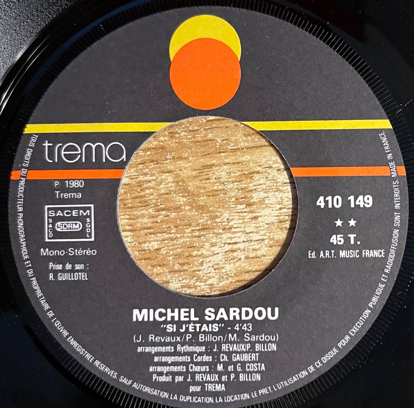 Dischi in vinile: MICHEL SARDOU - K.7 – Usato da Bussigny venduto da vinyl-pas-cher 3