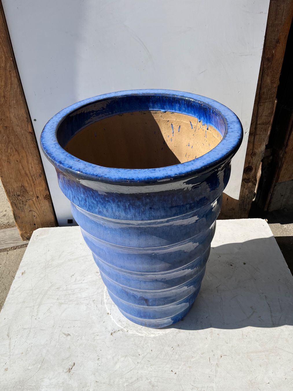 Vasi per fiori: grosser Gartentopf / Keramik, blau – Nuovo (secondo la descrizione) da Wetzikon ZH venduto da seli03 1