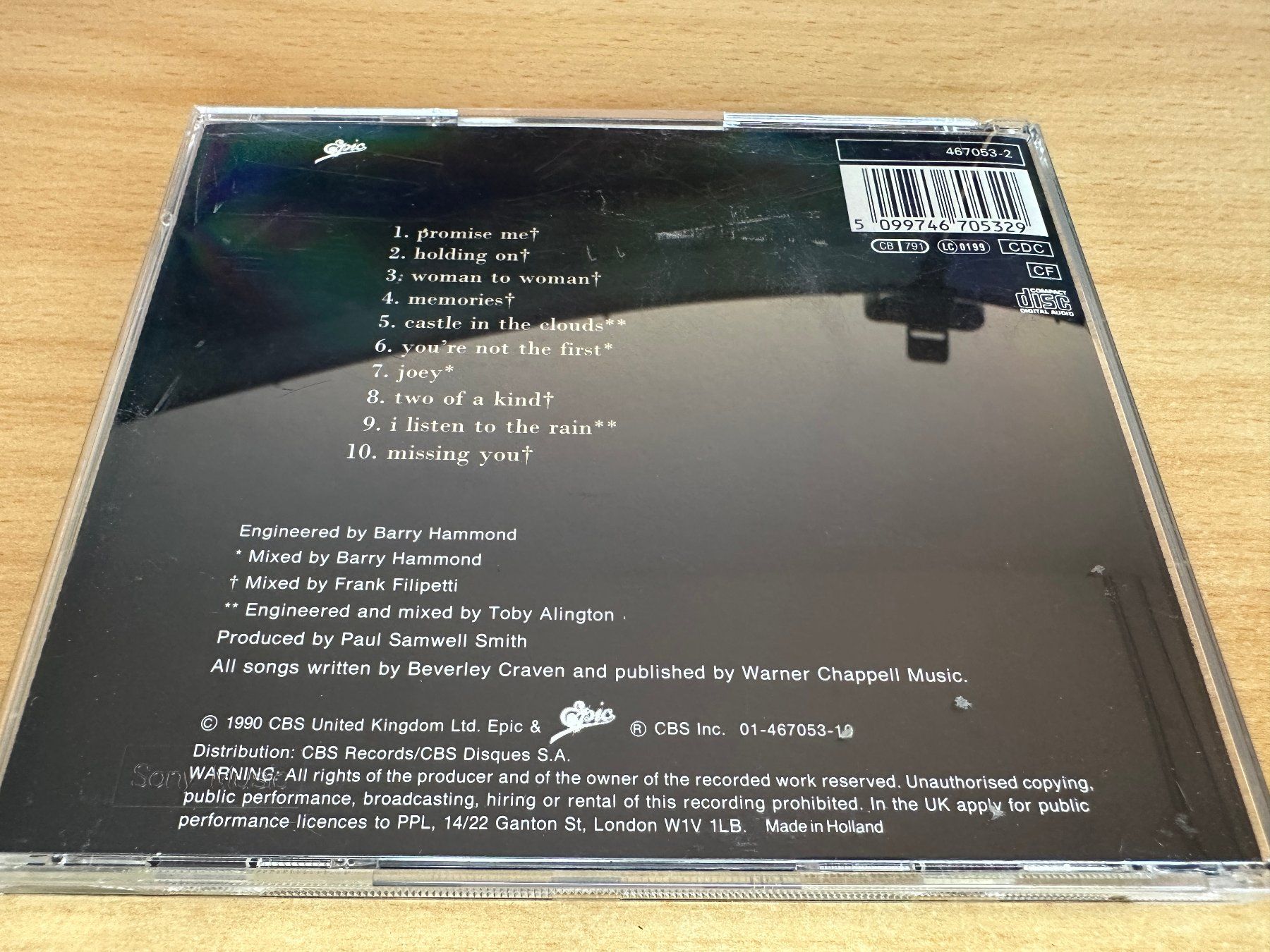 CDs: Beverley Craven – Beverley Craven. – Gebraucht aus Rikon im Tösstal von Alpenmutz 1