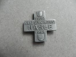 Abz. Brosche Kant. Schwingfest Schwingen Hasle LU 1954