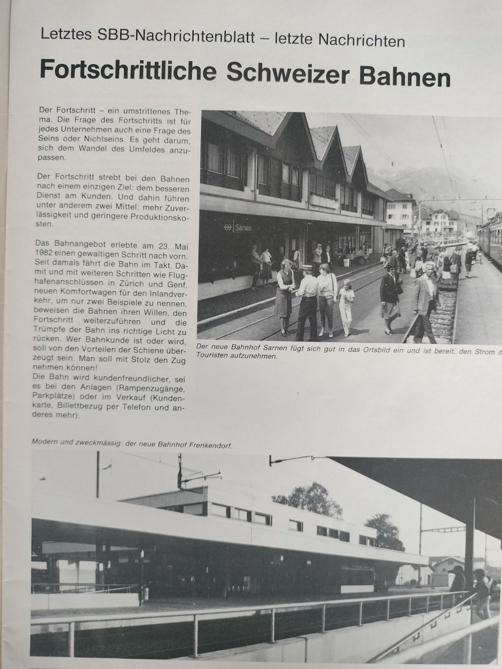 Riviste & Magazine: SBB CFF FFS Nachrichtenblatt von 1984 – Usato da Schwanden Sigrisw venduto da pho_2mc9 2