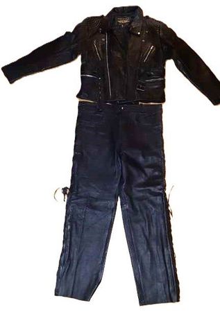 Motorradbekleidung Lederkombi Jacke 44 und Hose 38