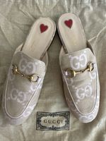 Gucci Mules Princetown beige Logo Grösse 37 gebraucht
