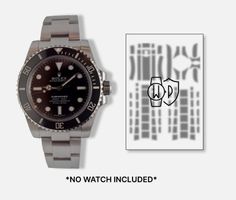Uhrenschutzfolie für Rolex Submariner 40mm 114060 116610 uvm