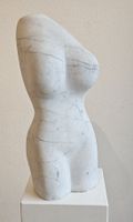 Skulptur, Carrara- Marmor/ Höhe: cm 63