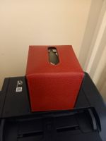 Taschentuchbox aus rotem Leder