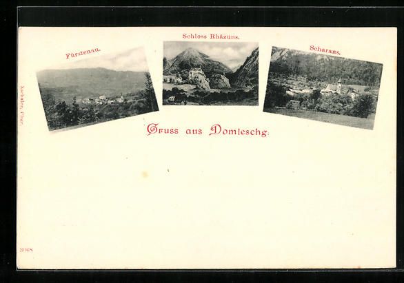 Cartes postales: Domleschg, Schloss Rhäzüns, Blick auf  – D'occasion à Berlin par bartko-reher