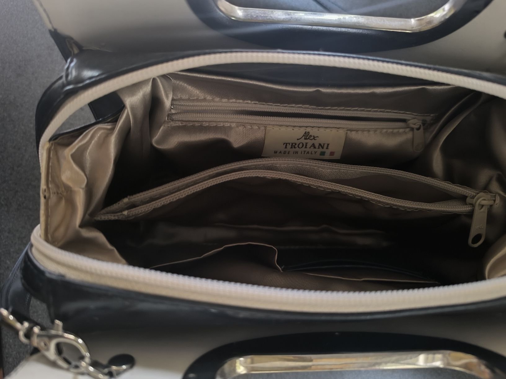 Borse da donna: Edle Vintagetasche in blau/crème – Usato da Schaffhausen venduto da gab_v5qf 6