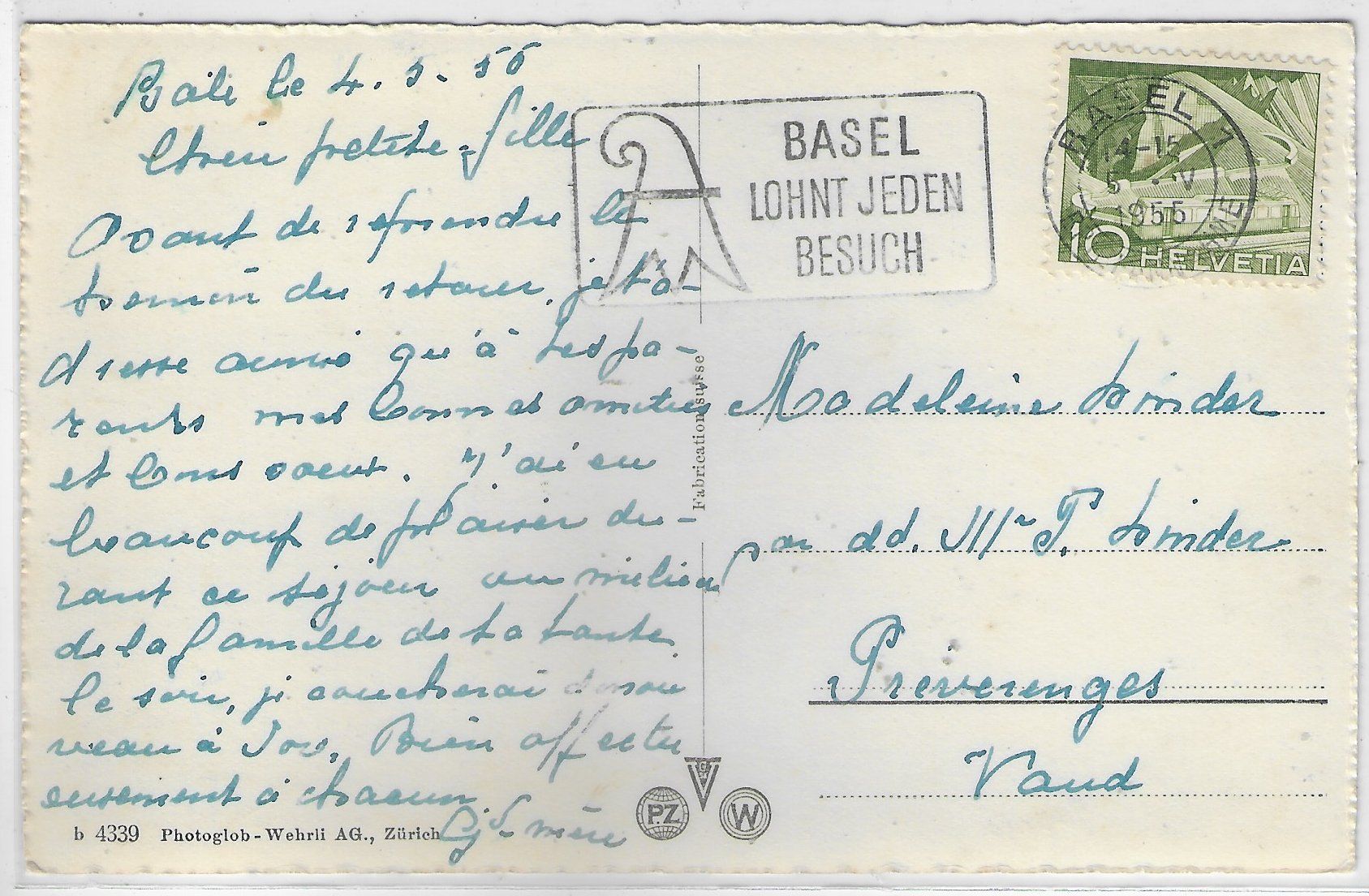 Cartoline postali: Basel - Sevogel-Brunnen beim Staatsarchiv – Usato da Ettingen venduto da Kartenplanet 1
