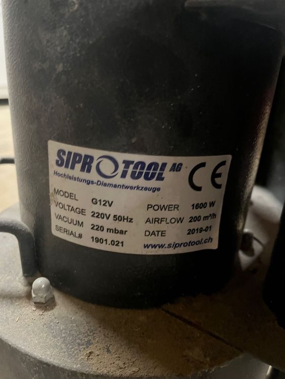 Industriestaubsauger SIPR TOOL G12V 1600W (Gebraucht) in Zunzgen für ...