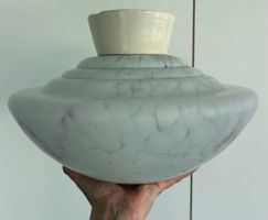 1930er Art Deko Deckenleuchte Glas Porzellan 