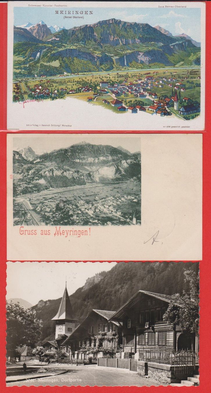 Cartoline postali: Meiringen   -   3 alte Ansichtkarten – Usato da Vitznau venduto da Ropaku