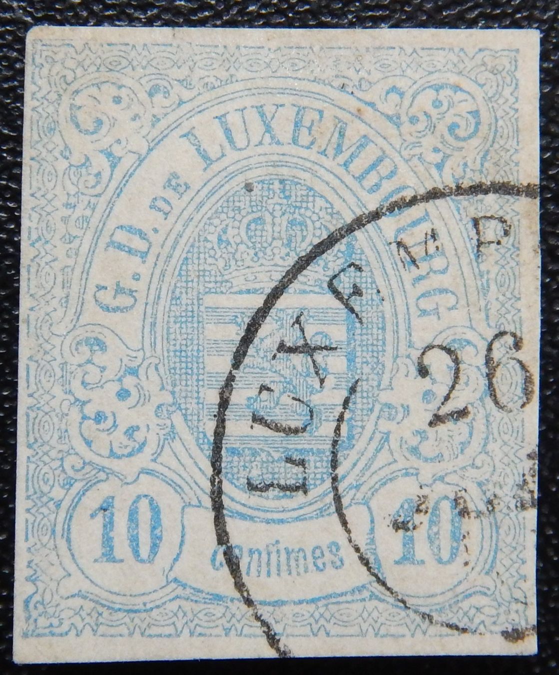 Tutti i francobolli: Luxemburg Kat. 6a gest. 1859 sign. – Usato da Zürich venduto da Muehlekauf