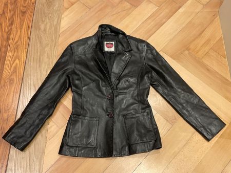 Schwarze Lederjacke von LEDER COMPANY Gr. M