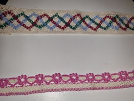 Spitze, Bordüre rosa oder bunt