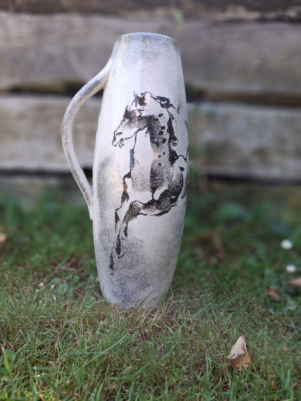 Vase & Récipients: Vase mit Pferd G. Fassler 1966  – D'occasion à Bäriswil BE par vonys