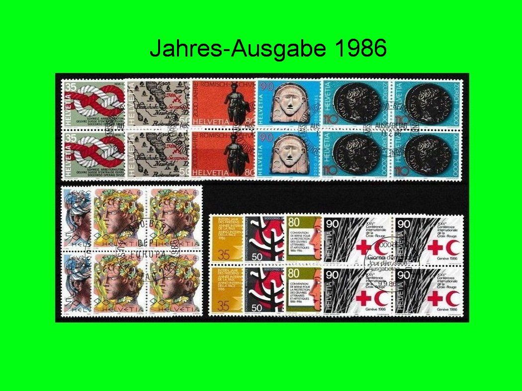 Tutti i francobolli: Viererblock "Jahres-Ausgabe 1986" – Nuovo (secondo la descrizione) da Dübendorf venduto da chiara48
