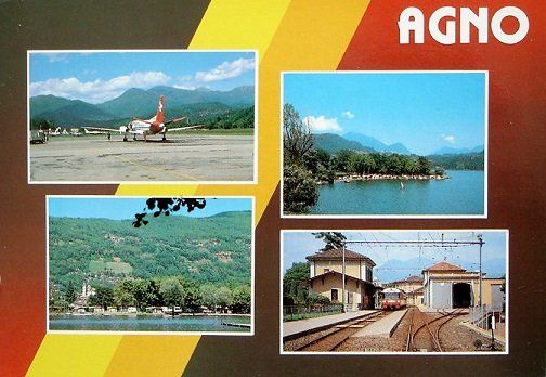 Ansichtskarten: AGNO Flugzeug - Bahn – Gebraucht aus Jona von philajona