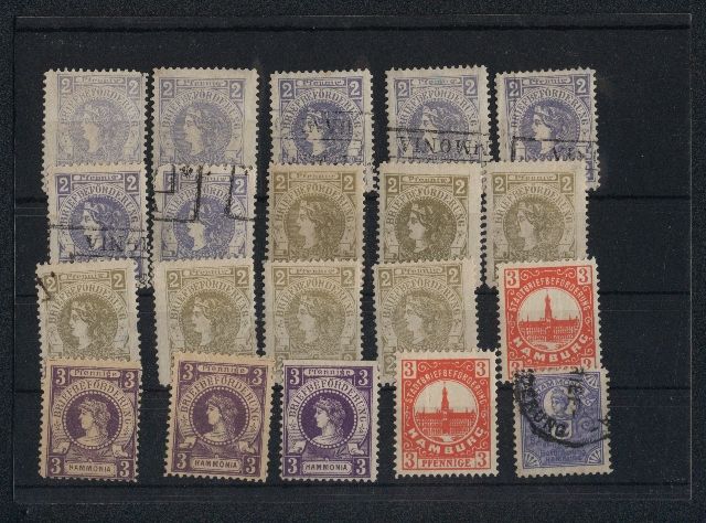 Cartoline postali: Briefmarken Hamburg, Marken der Private  – Usato da Berlin venduto da bartko-reher