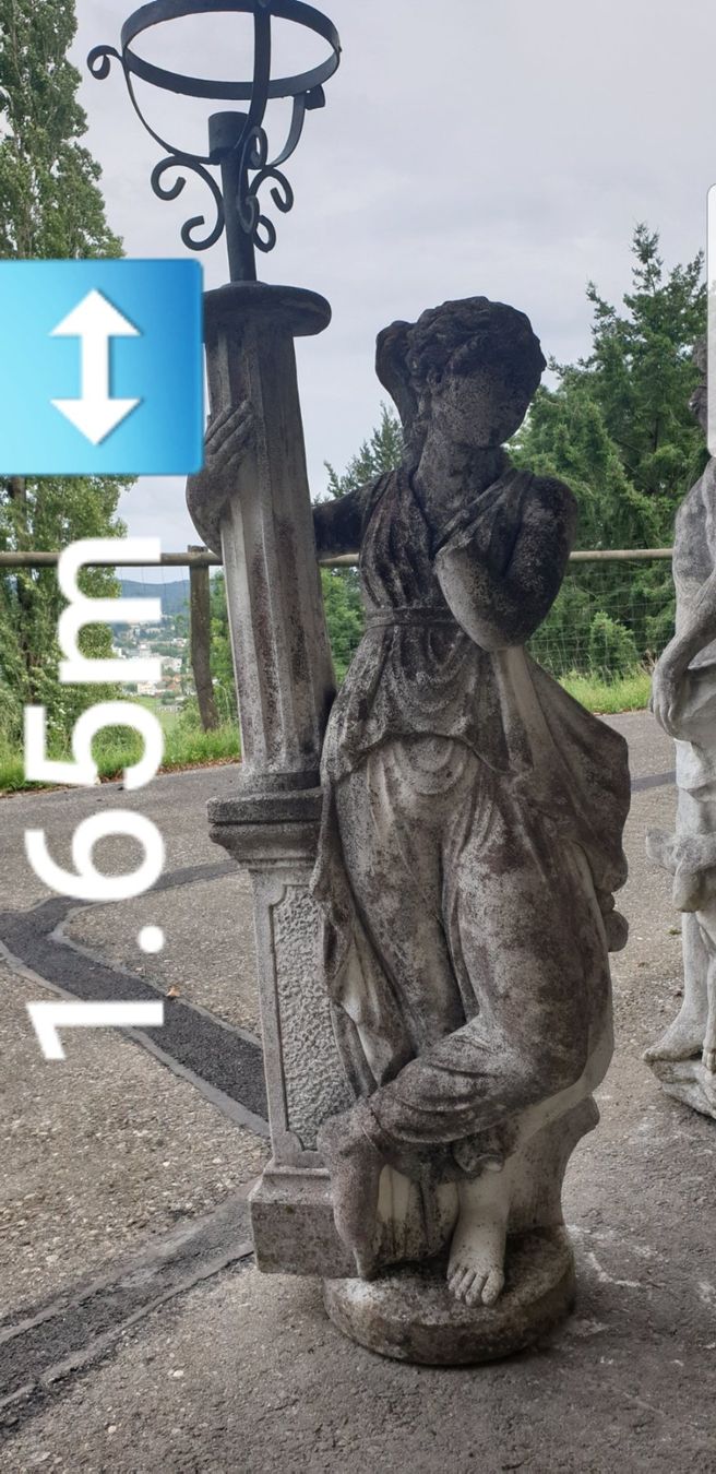 Lampade: Gartenlampe - Lampenfigur - Jungfrau - Jugendstil - Romantik – Usato da Staufen venduto da jasminm01