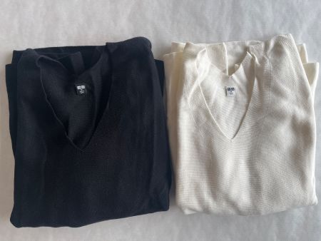 Uniqlo fein-Strickpullover M weiss