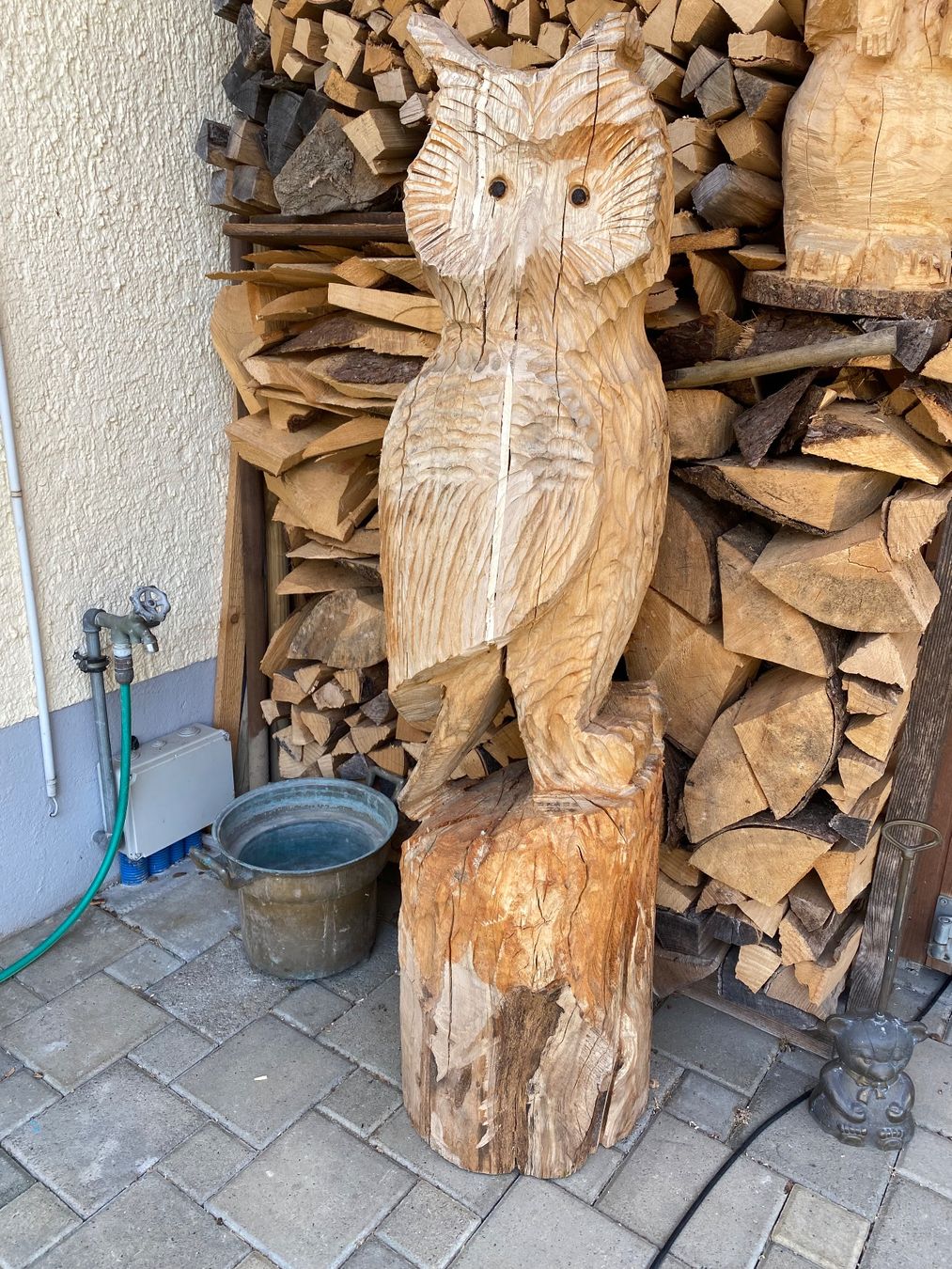 Articoli in legno: Eule aus Buchenholz – Usato da Wiesendangen venduto da argon03 2