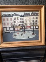 Vintage Bild, Paris Stadtansicht, goldener Rahmen