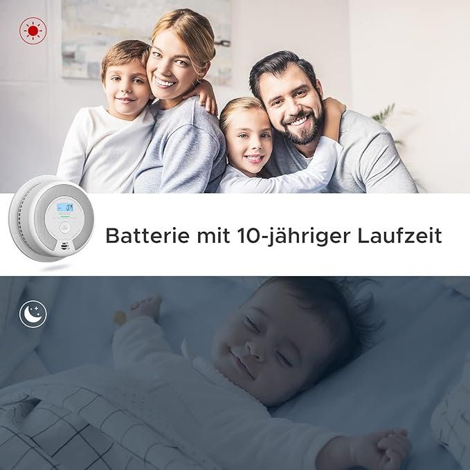 Misurare: 2 NEU - Rauch und CO Sensor – Nuovo e nell'imballaggio originale da Hüttikon venduto da abarb 3
