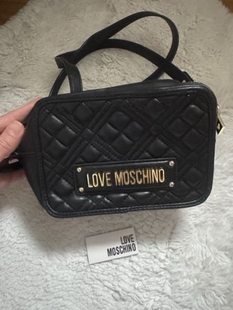 Love Moschino Stepp Umhängetasche Schwarz Neu 21cm