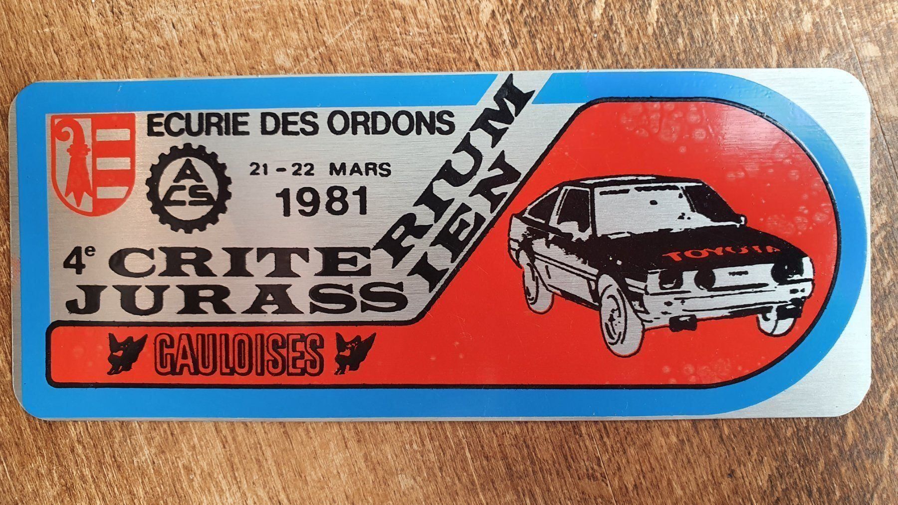 Insegne: Plaquette CRITERIUM JURASSIEN 1981 – Nuovo (secondo la descrizione) da courtetelle venduto da bmwhp2