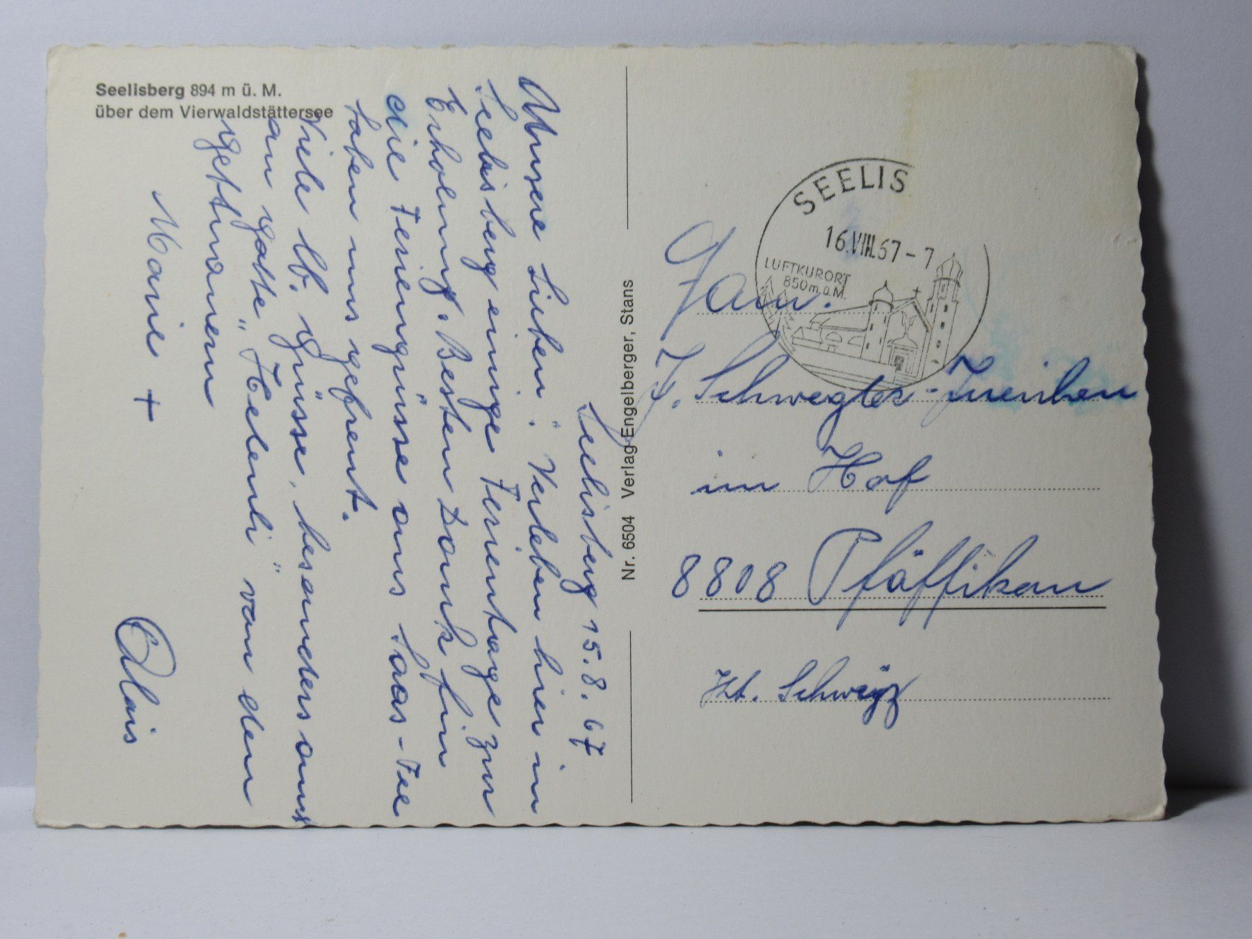 Cartoline postali: Seelisberg , Kirche  1967 – Usato da Grenchen venduto da Bluemchen1900 2