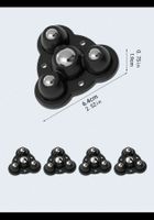 8 Pièces Roulettes Pivotantes Noires