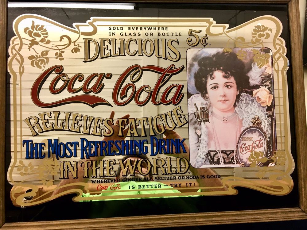Coca Cola Spiegel gerahmt