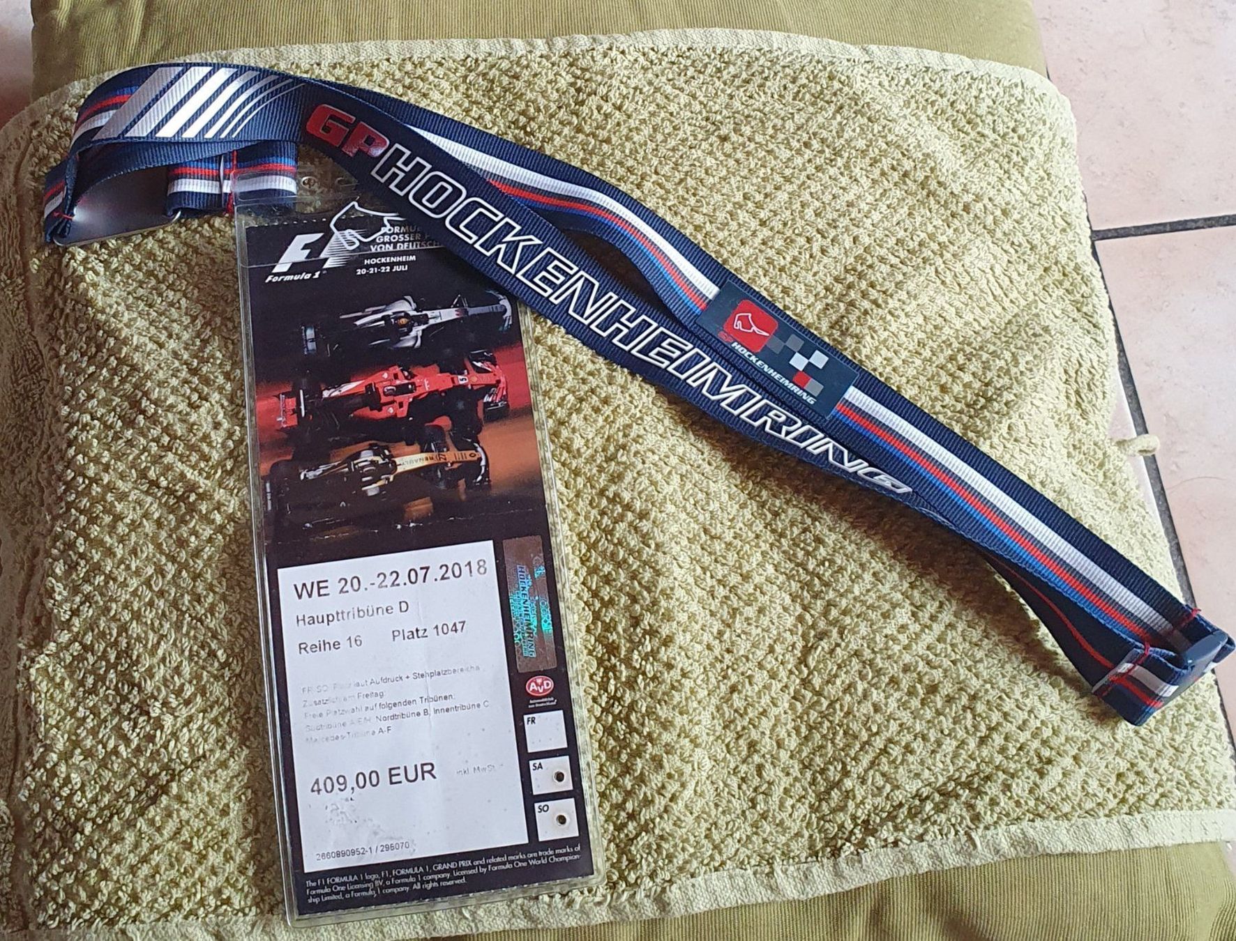 Portachiavi: Lanyard F1 GP Hockenheim – Usato da Botyre (Ayent) venduto da Viperine